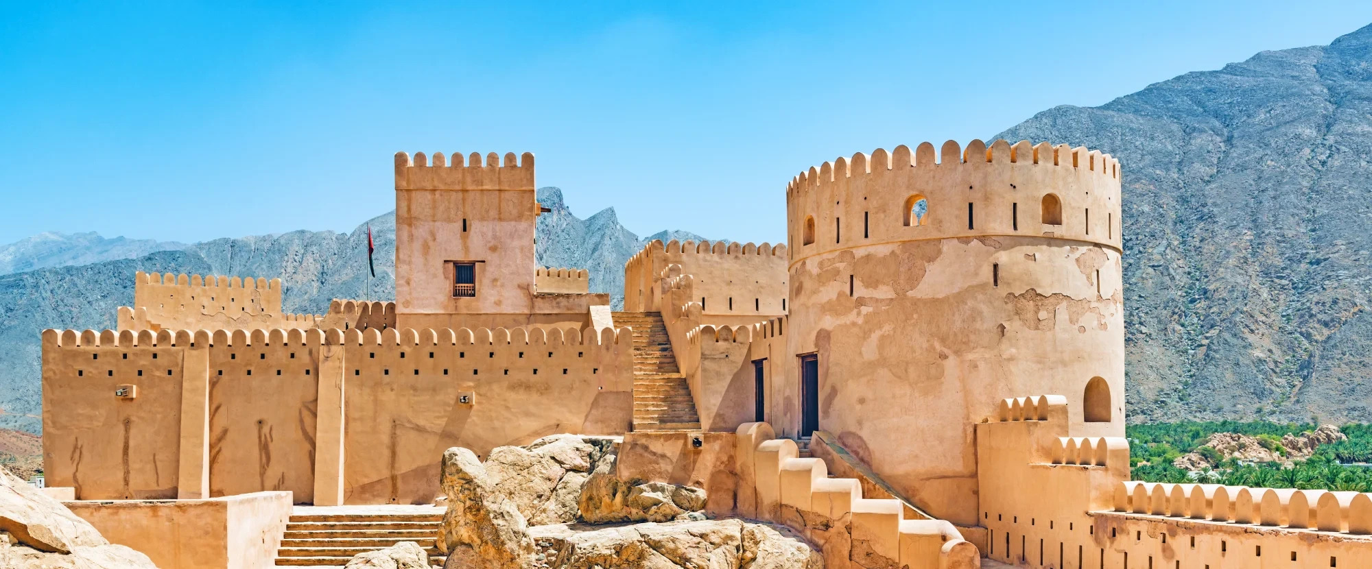 Historic fort in Muscat with traditional Omani architecture