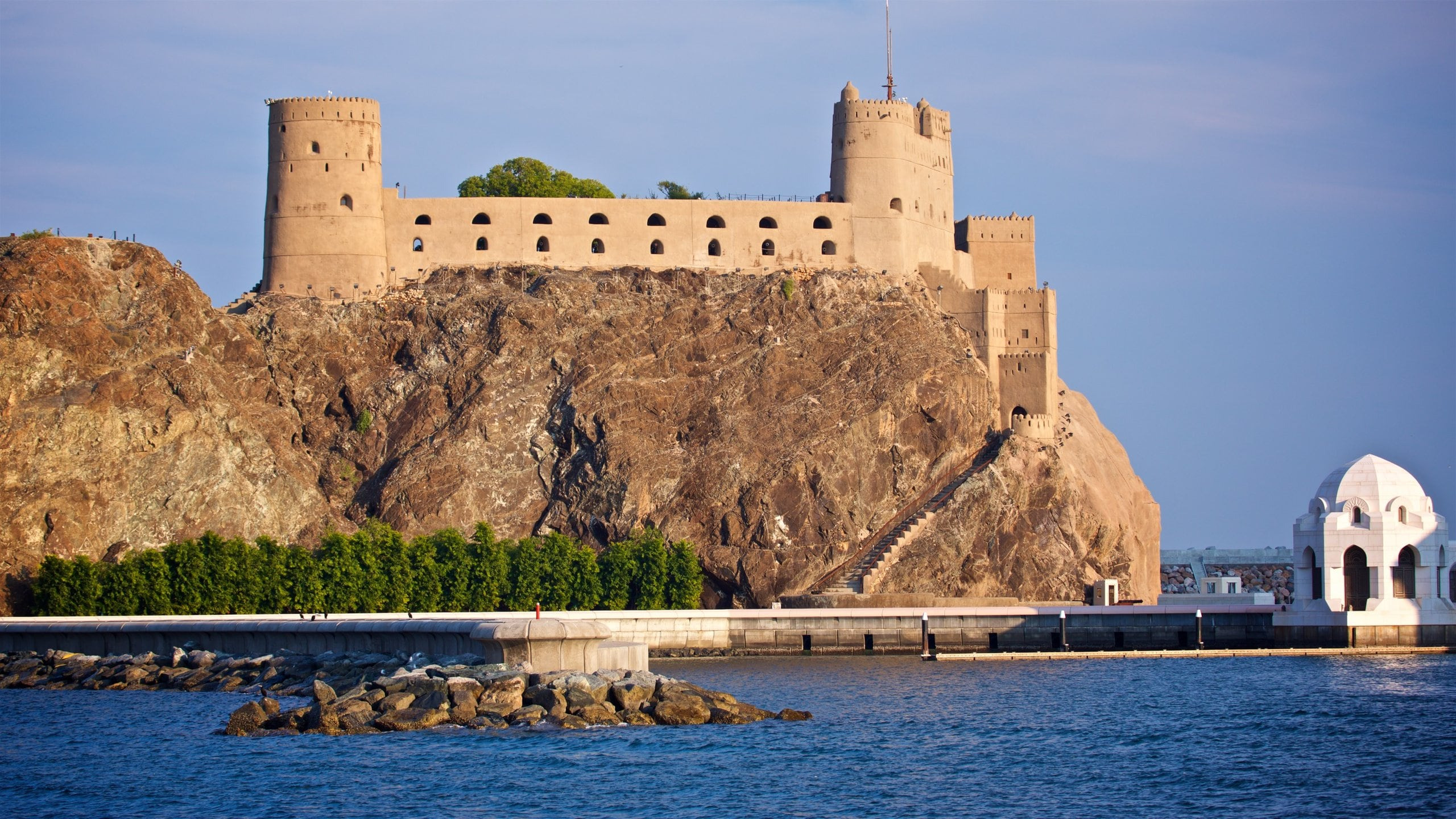 Al Jalali Fort overlooking the harbor in Muscat