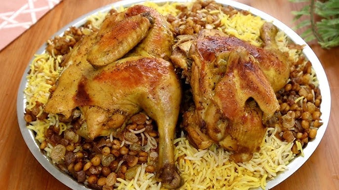 Omani majboos with spiced rice and meat